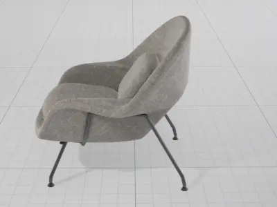 Eero S Womb Chair UE4 Low-poly 3D model