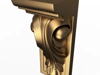 Corbel Carved 010 Low-poly 3D model