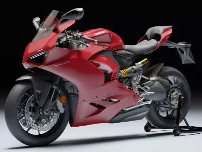 Ducati Panigale V2 2021 Low-poly 3D model