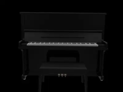 Piano Droit 3D model