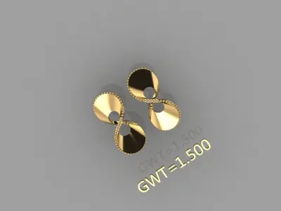 FASION EARING 3D model 5