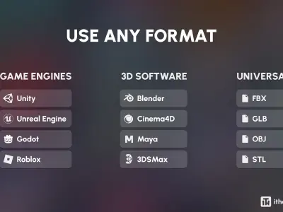 Modular Racing Cars Low-poly 3D model