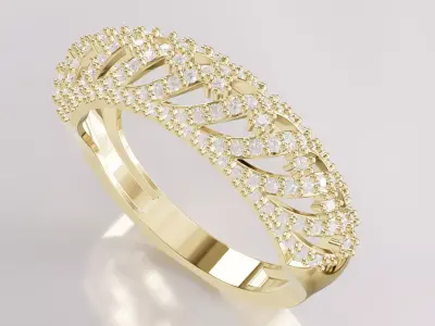 Jewelry Diamond Ring Model RG72 Free 3D print model