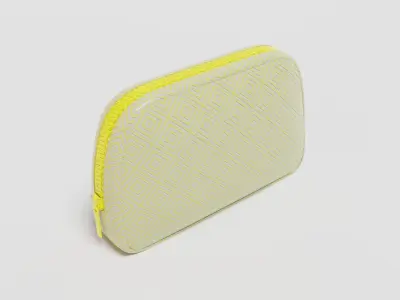 Yellow geometric pattern purse 3D model