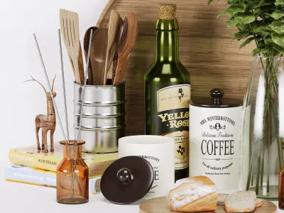 Kitchen Decorative Set 078 3D model