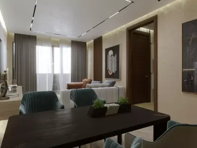 apartment scene with corona render 3D model