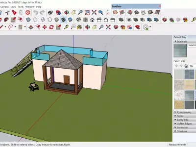 house computer screen showing design of 3D model