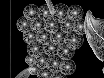 3D model stl doors with leaves and grapes for CNC router 3D print model