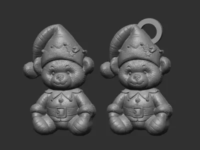 teddy elf christmas decor 3D print model