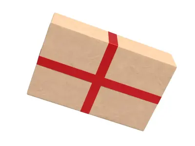 Wrapped Gift Box PBR 11 3D model