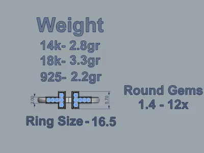 Tiffany T Ring 3D print model buy