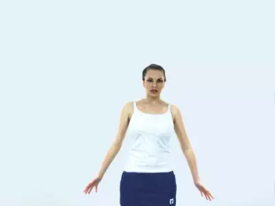 Dream H Animated Rigged Sports Woman Low-poly 3D model