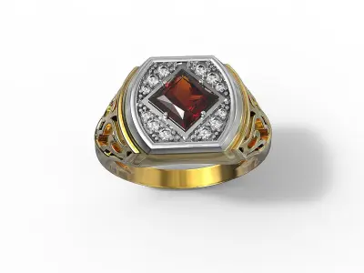 Men ring 3D print model 18