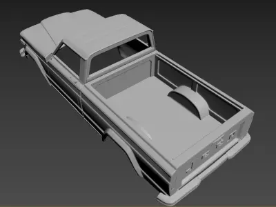 Jeep J10 1977 Body For Print 3D print model