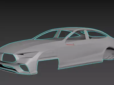 mercedes s43 Low-poly 3D model
