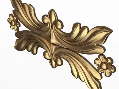 Carved Plaster Molding Decoration 047 Low-poly 3D model
