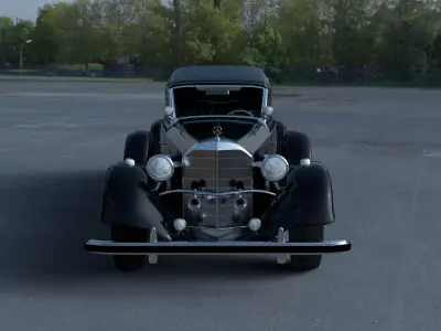 Mercedes 770k Grosser Staff Car HDRI 3D model