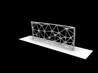 Triangulated Wall random points v7 3D model