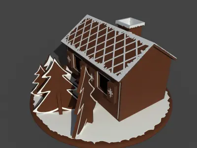 Christmas Gingerbread house 3D model