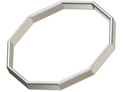 Stylish Decagon Bangle 3D print model