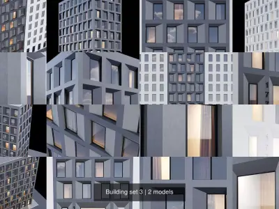 Building set 3 3D Model Collection