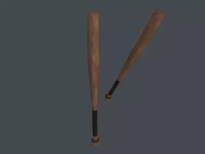 Baseball Bat 3D Model Low-poly 3D model