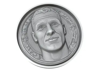 Nemanja Vidic Footballer Medallion 3D print model