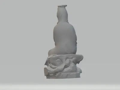 Guanyin Bodhisattva Sitting Statue 3D print model