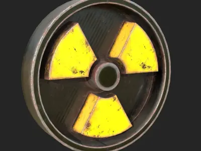Radiation Sign  Low-poly 3D model