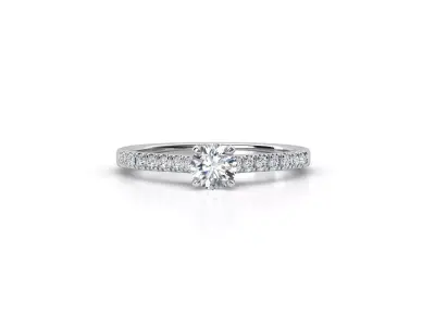 ZDR007 solitaire diamond engagement ring 3D print model