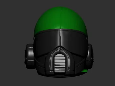 helmet high poly sculpt 3d printable ver 7 3D model 3D model 40