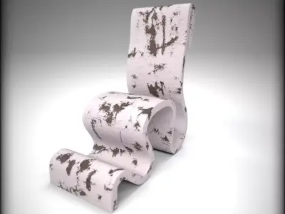 modern used armchair Free 3D model