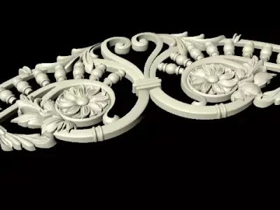 Central decor ornament for furniture 3D model 586