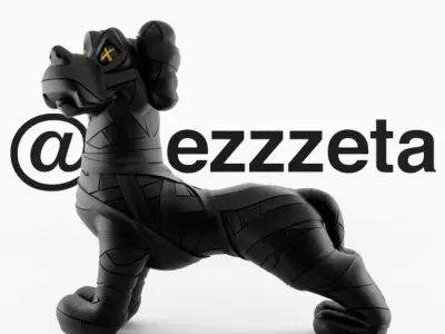 Kaws Black Zooth Neightborhood Textured Low-poly 3D model