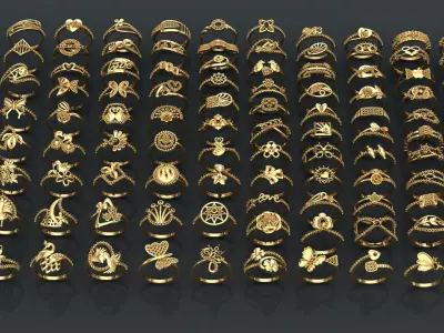 130 rings 3D print model