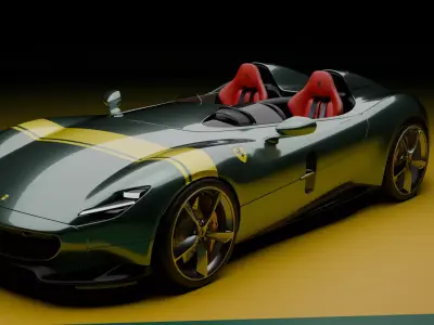 Highpoly 2019 Ferrari Monza SP2 3D model