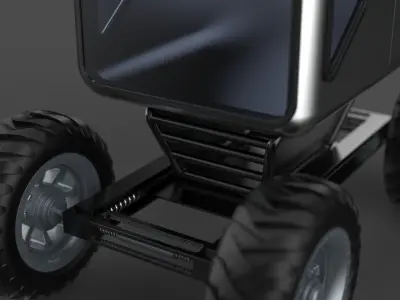 Science fiction style toy car 3D model