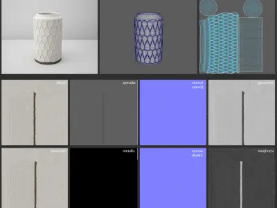 Deco Vase Lara 3D model