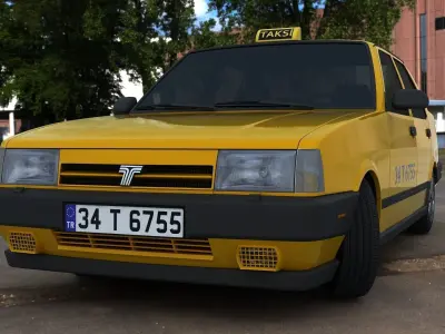 Tofas Dogan SLX Taxi Low-poly 3D model