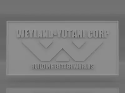 weyland yutani logo Free 3D print model