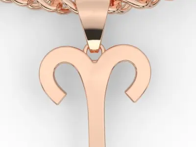 pendant twelve symbols of the zodiac Silver Gold  Print 3D print model