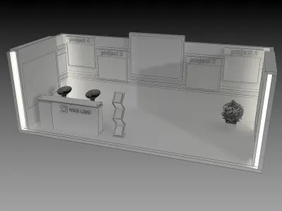 Booth Exhibition Stand a419b 3D model