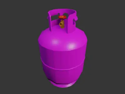 gas cylinders Free low-poly 3D model