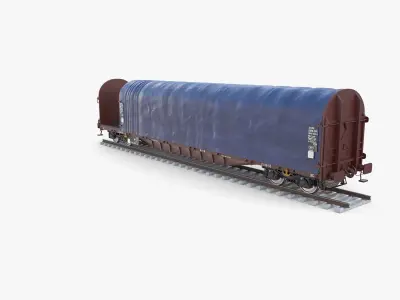 CFR Sliding Tarp Rail Car v4 3D model