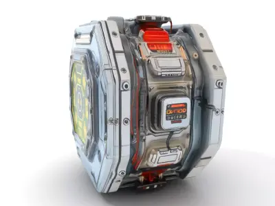 Futuristic SciFi Device Model Pack Low-poly 3D model