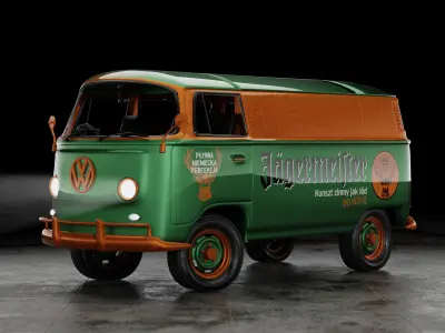 Volkswagen T2 Foodtruck 3D model 3D model