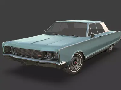 Chrystler New Yorker 1966 Low-poly 3D model