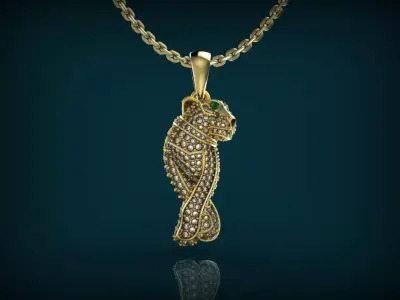 Panthere Pendant Brand Jewelry 3D print model
