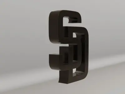 MLB San Diego Padres V2 Team Logo 3D model
