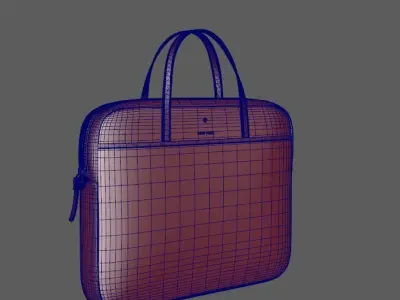 Laptop Bag 3D Model- handbag 3D model 3D model